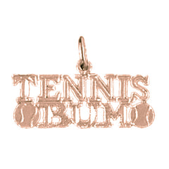 14K or 18K Gold Tennis Bum Pendant