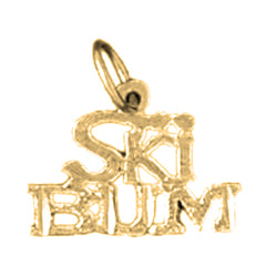 14K or 18K Gold Ski Bum Pendant