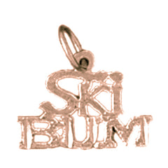 14K or 18K Gold Ski Bum Pendant