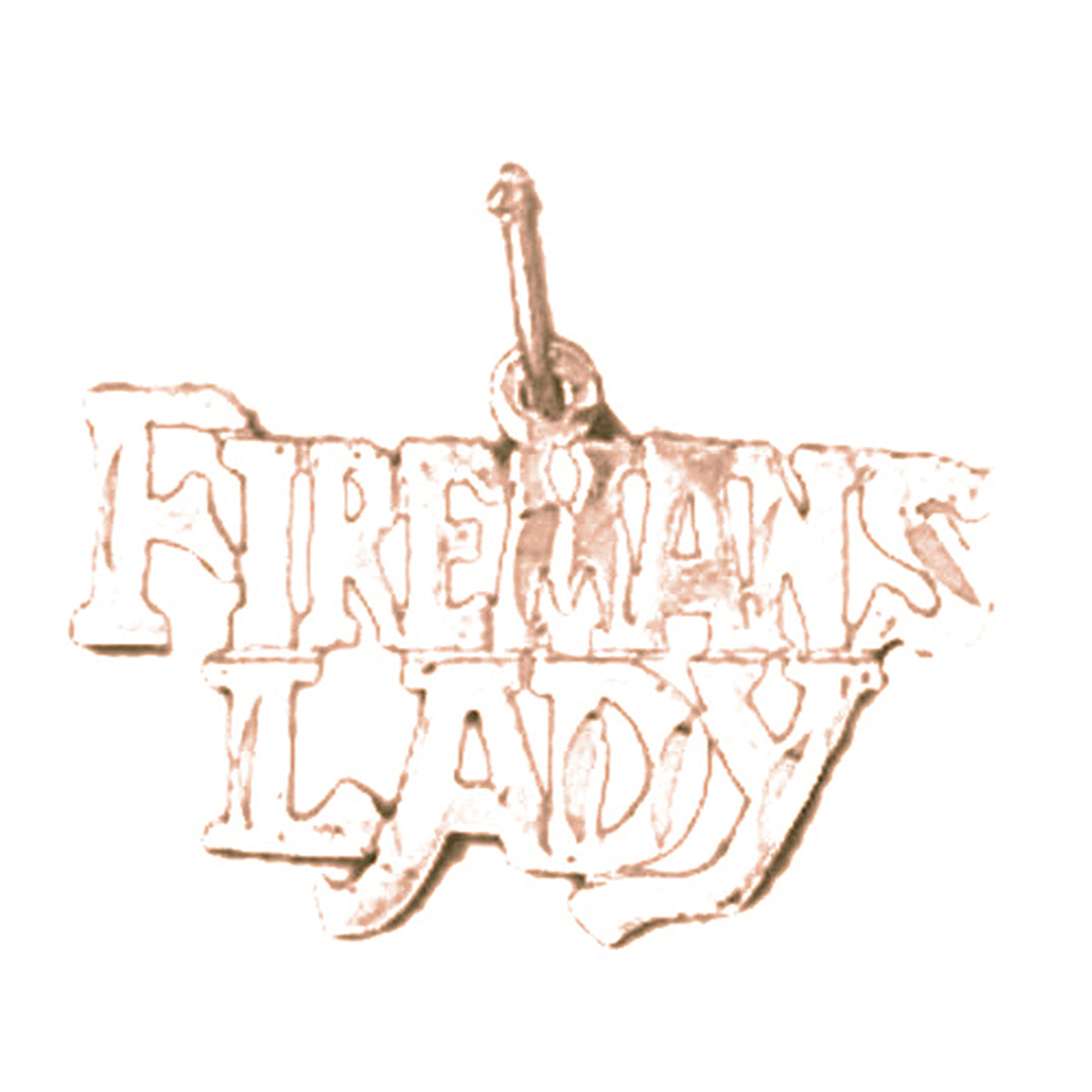 14K or 18K Gold Fireman's Lady Pendant