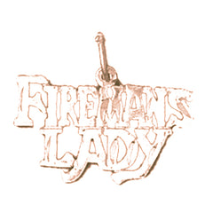 14K or 18K Gold Fireman's Lady Pendant