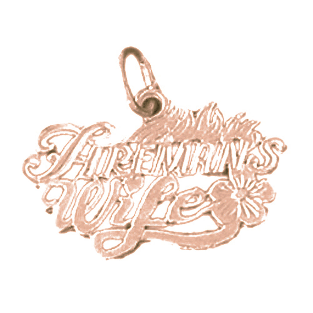 14K or 18K Gold Fireman's Wife Pendant