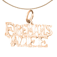 14K or 18K Gold Fireman's Wife Pendant