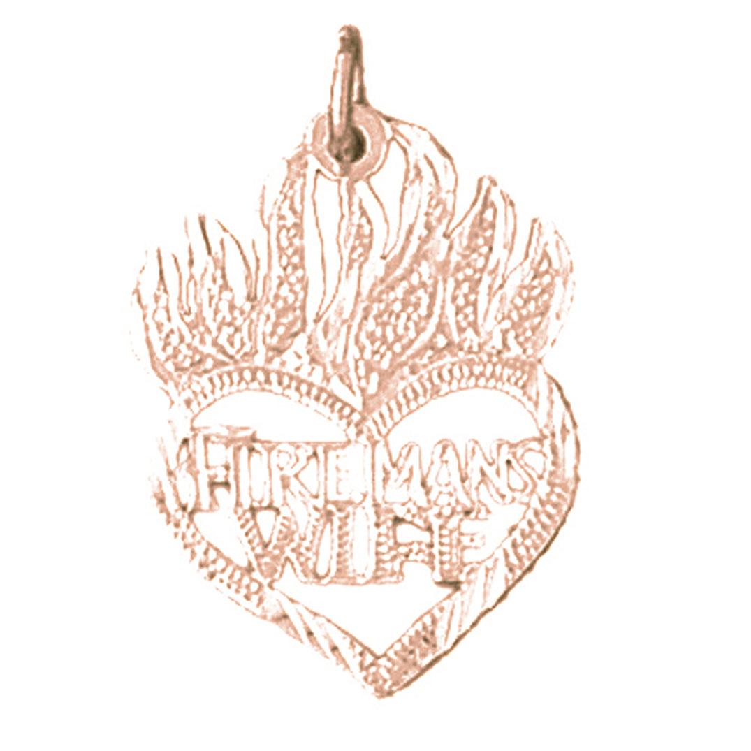 14K or 18K Gold Fireman's Wife Pendant