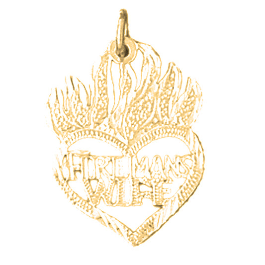 14K or 18K Gold Fireman's Wife Pendant