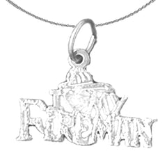 14K or 18K Gold I Love My Fireman Pendant