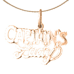 14K or 18K Gold Captain's Lady Pendant