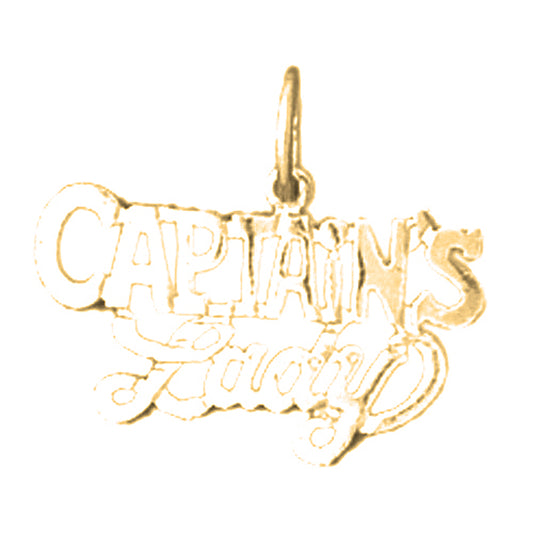 14K or 18K Gold Captain's Lady Pendant