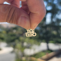 Colgante I Love My Chief de oro de 14 quilates o 18 quilates