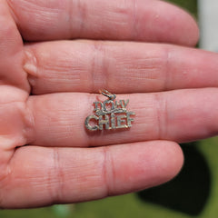 Colgante I Love My Chief de oro de 14 quilates o 18 quilates