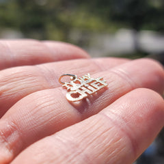 Colgante I Love My Chief de oro de 14 quilates o 18 quilates