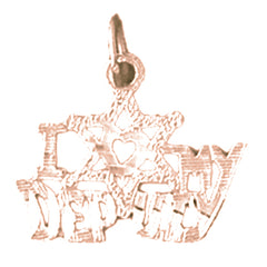 14K or 18K Gold I Love My Deputy Pendant