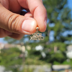 Colgante de oro de 14 quilates o 18 quilates Amo a mi capitán