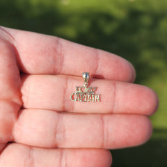 Colgante de oro de 14 quilates o 18 quilates Amo a mi capitán