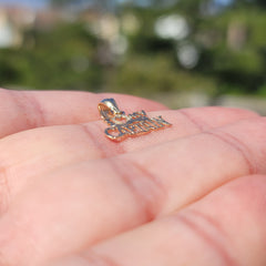 Colgante de oro de 14 quilates o 18 quilates Amo a mi capitán