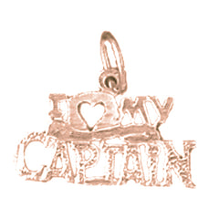 14K or 18K Gold I Love My Captain Pendant