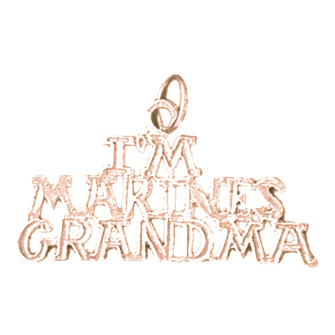 14K or 18K Gold I'M Marines Grandma Pendant
