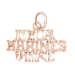 14K or 18K Gold I'm A Marines Wife Pendant
