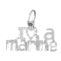 14K or 18K Gold I Love A Marine Pendant