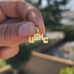 14K or 18K Gold USMC Pendant