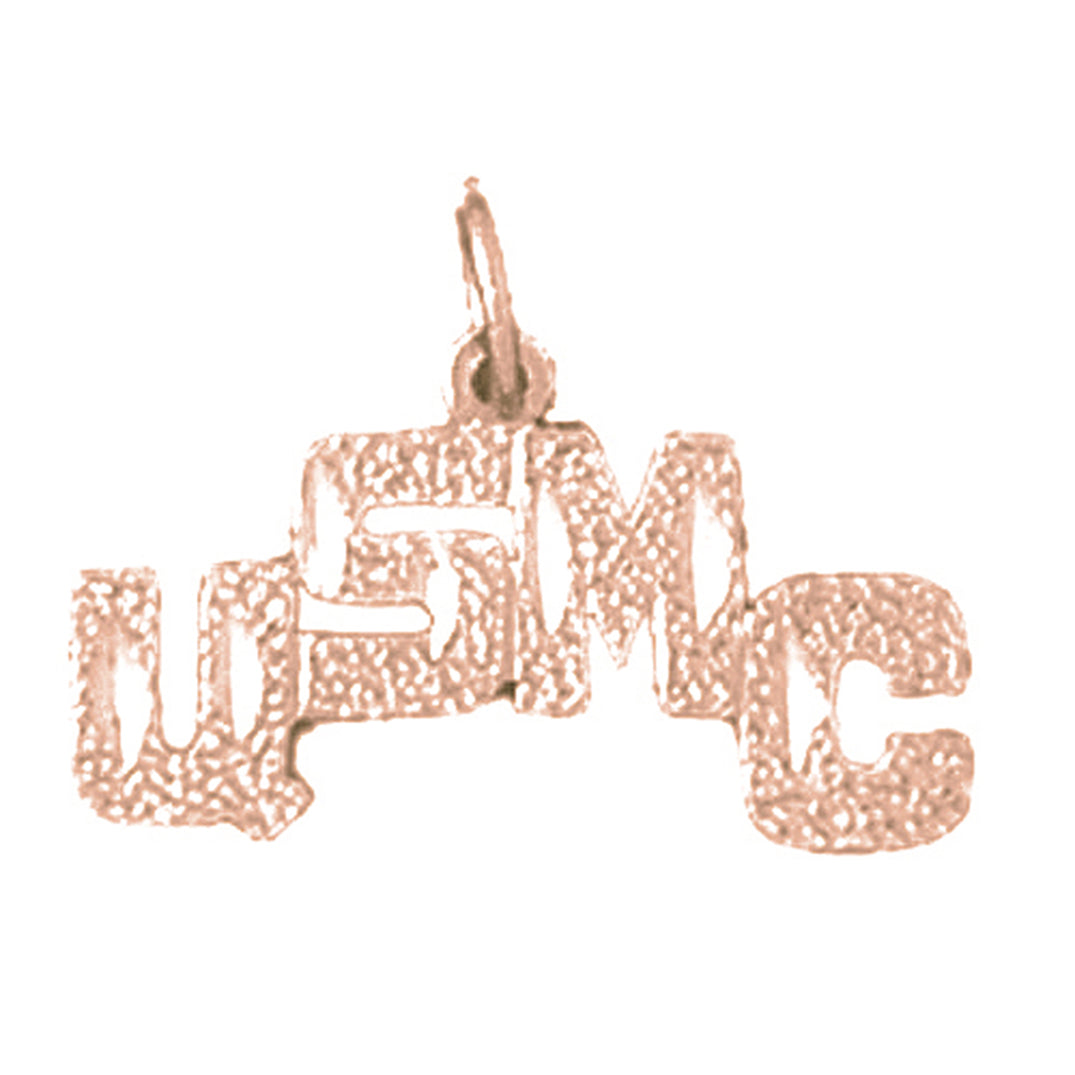 14K or 18K Gold USMC Pendant