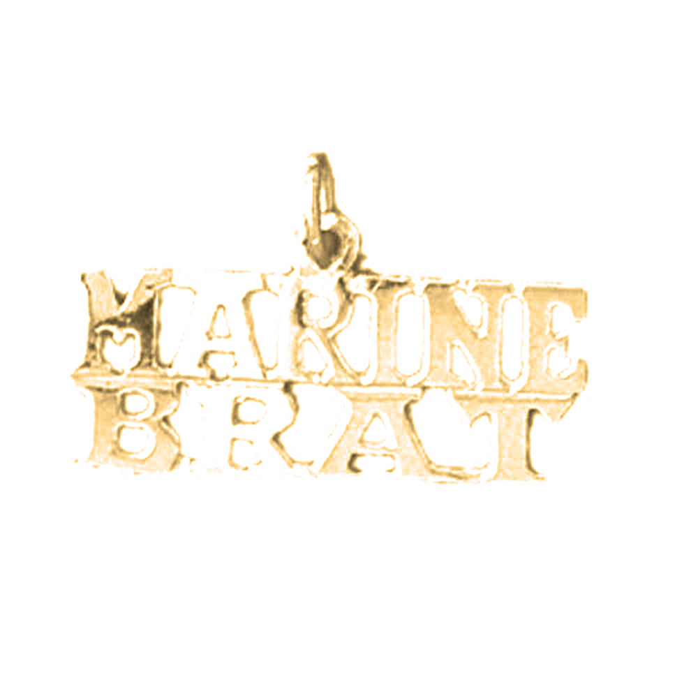 14K or 18K Gold Marine Brat Pendant