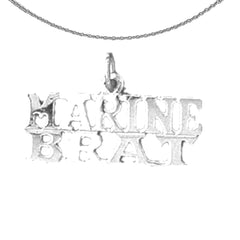 14K or 18K Gold Marine Brat Pendant