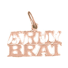14K or 18K Gold Army Brat Pendant