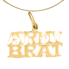 14K or 18K Gold Army Brat Pendant