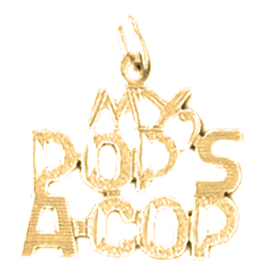 14K or 18K Gold My Pops A-Cop Pendant