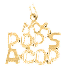 14K or 18K Gold My Pops A-Cop Pendant