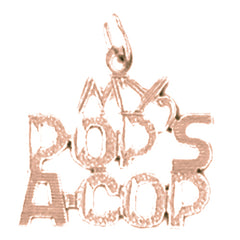 14K or 18K Gold My Pops A-Cop Pendant