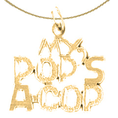 14K or 18K Gold My Pops A-Cop Pendant