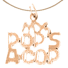 14K or 18K Gold My Pops A-Cop Pendant