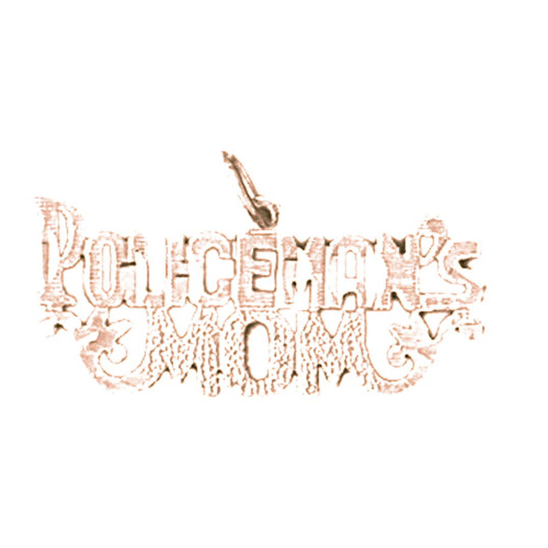 14K or 18K Gold Policeman's Mom Pendant