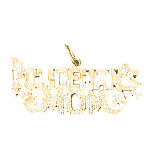 14K or 18K Gold Policeman's Mom Pendant