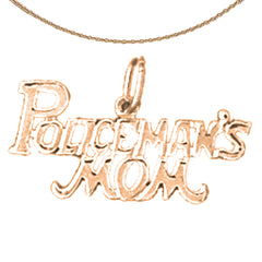 14K or 18K Gold Policeman's Mom Pendant
