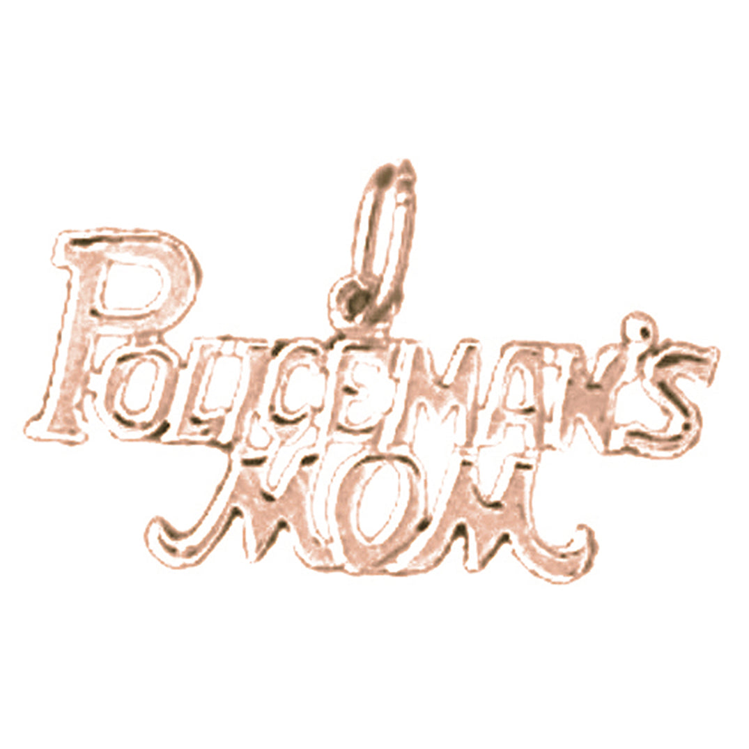 14K or 18K Gold Policeman's Mom Pendant