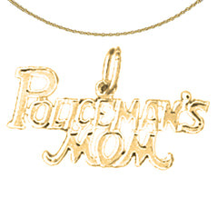 14K or 18K Gold Policeman's Mom Pendant