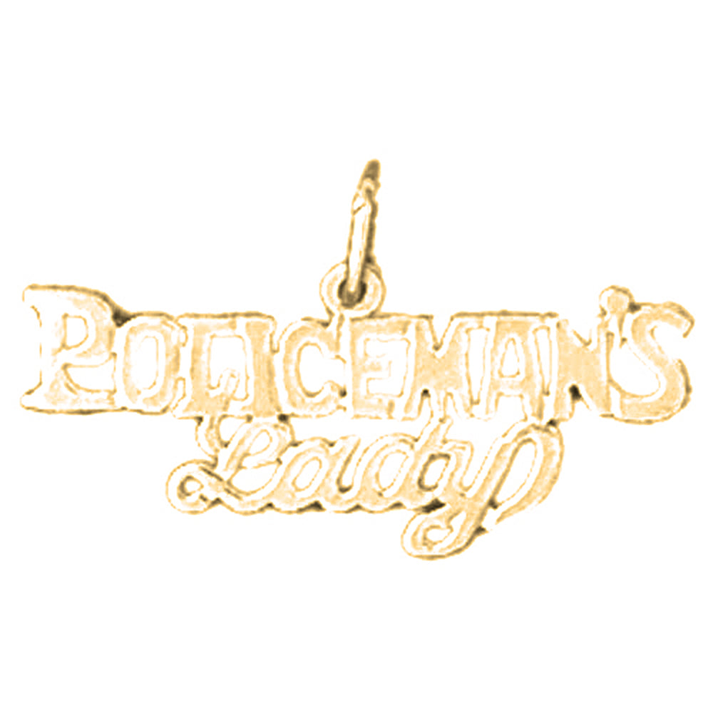14K or 18K Gold Policeman's Lady Pendant