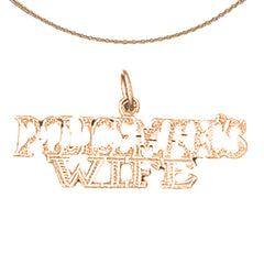 14K or 18K Gold Policeman's Wife Pendant