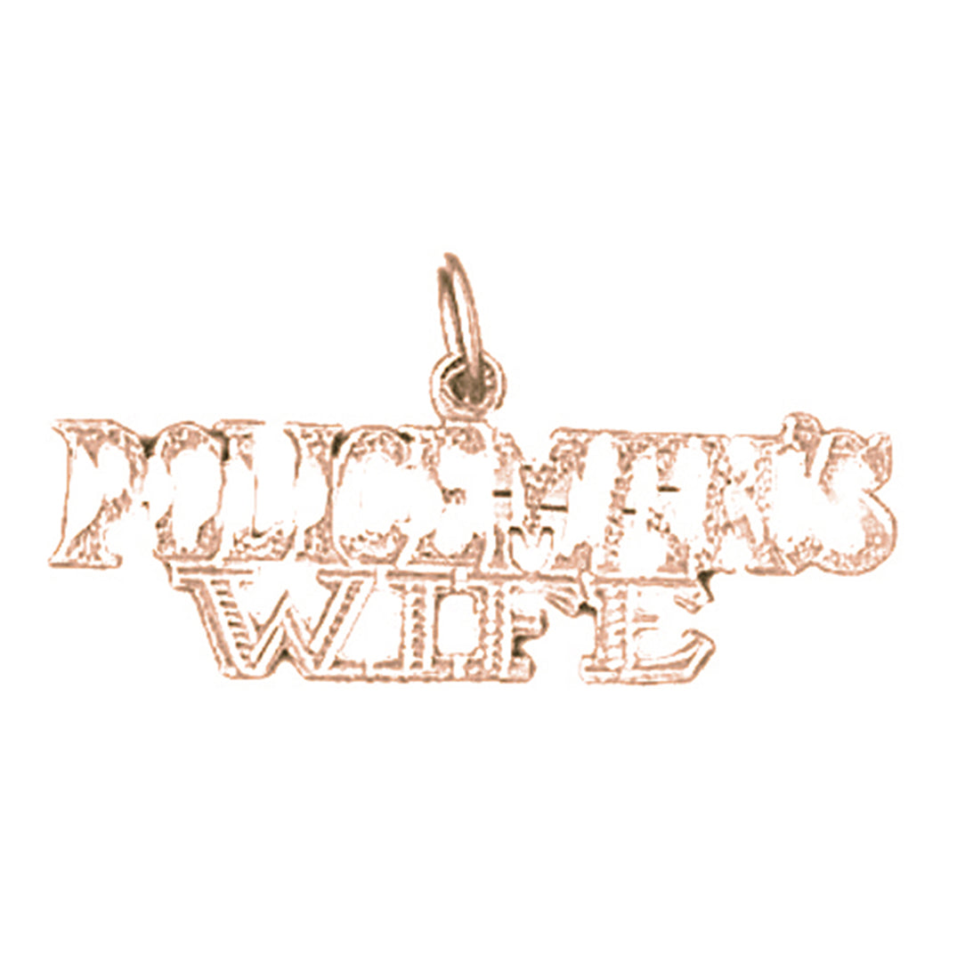 14K or 18K Gold Policeman's Wife Pendant