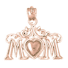 14K or 18K Gold Mom Pendant