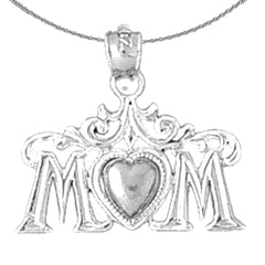 14K oder 18K Gold Mom Anhänger