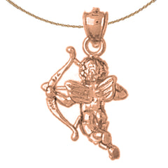 Colgante de ángel de oro de 10K, 14K o 18K