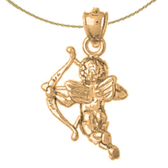 Colgante de ángel de oro de 10K, 14K o 18K