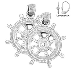 14K or 18K Gold Wheel Earrings