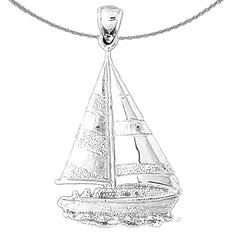 14K oder 18K Gold Segelboot Anhänger