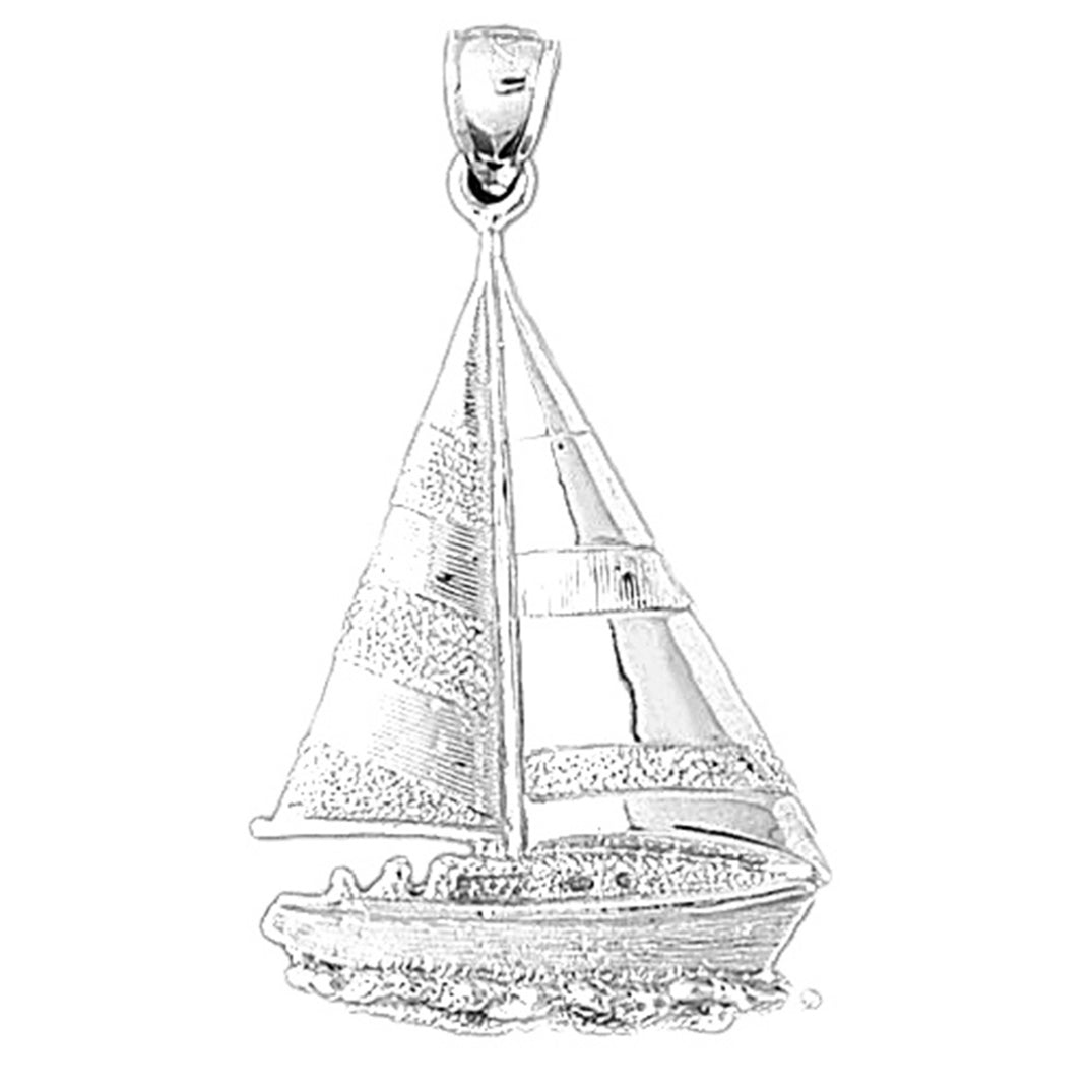 14K or 18K Gold Sailboat Pendant