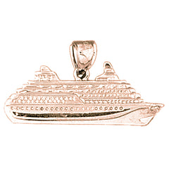 14K or 18K Gold Cruise Ship Pendant
